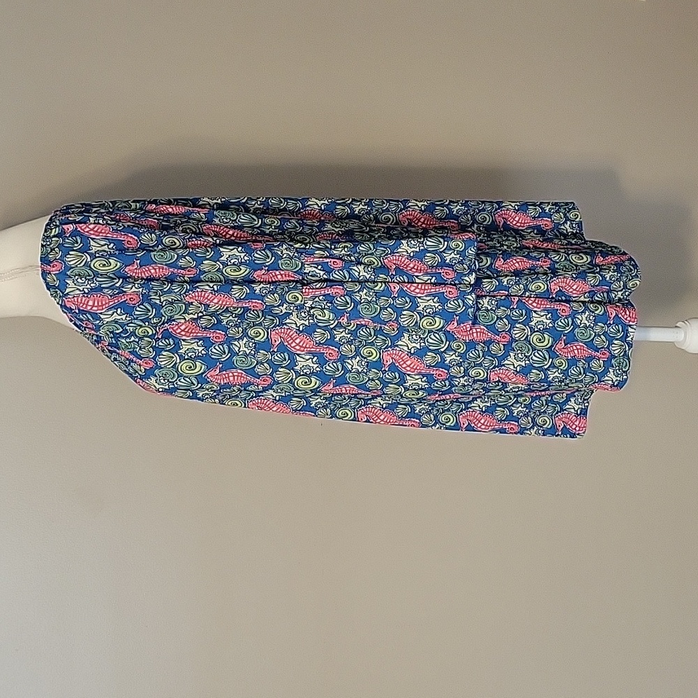 Simply Southern Bell Sleeve Mini Dress Blue And Pink Womens Size Medium - Picture 5 of 5